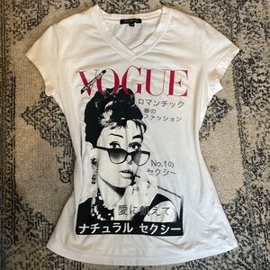 White Vogue Tee